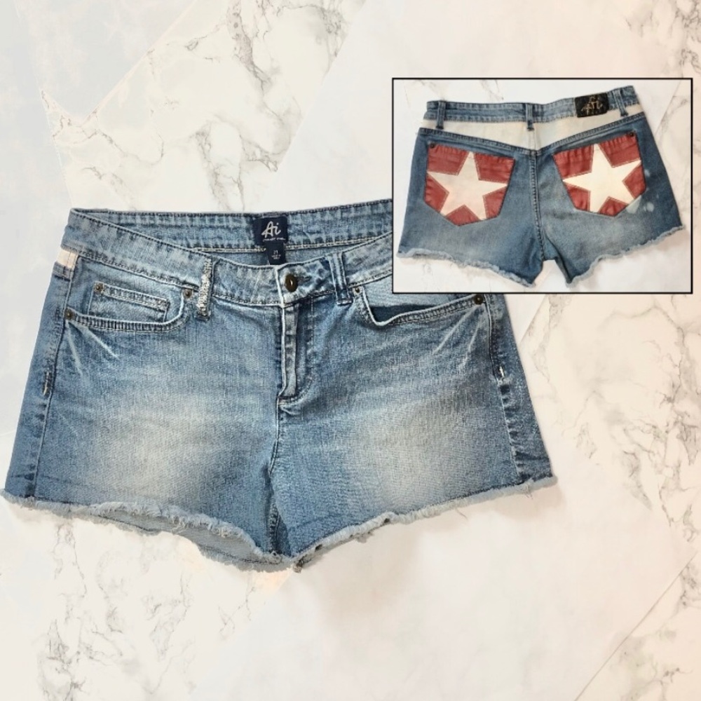 Authentic Icon Distressed Denim Shorts